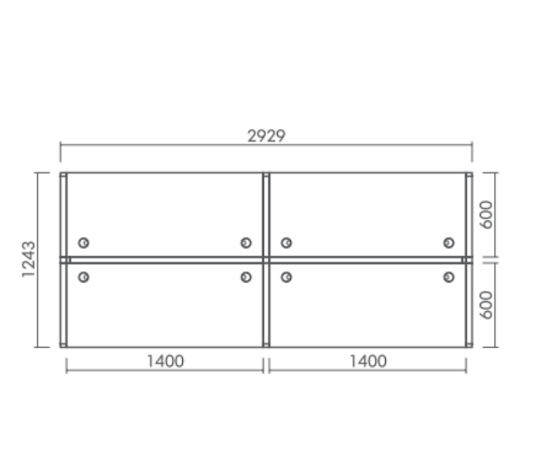 PF14-4（4人組屏風位）